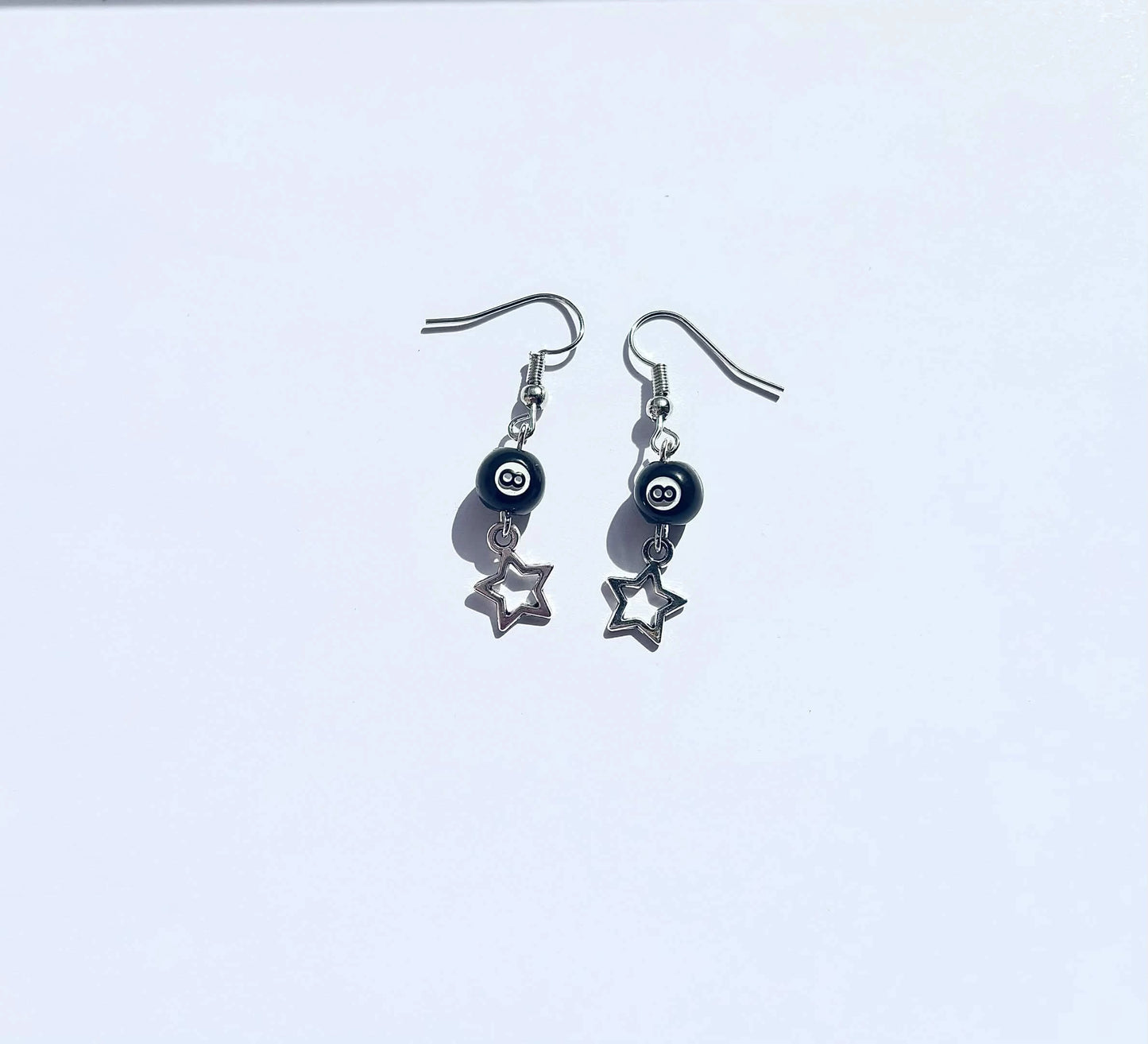 Lucky 8-Ball Star Earrings <3