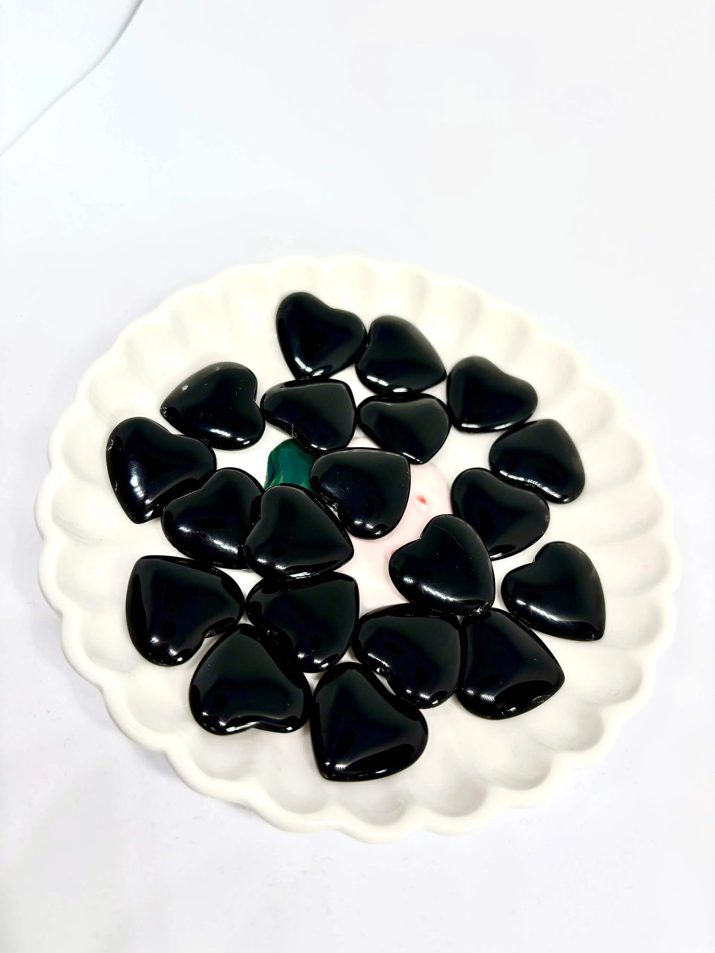 Black Obsidian Heart tumble <3