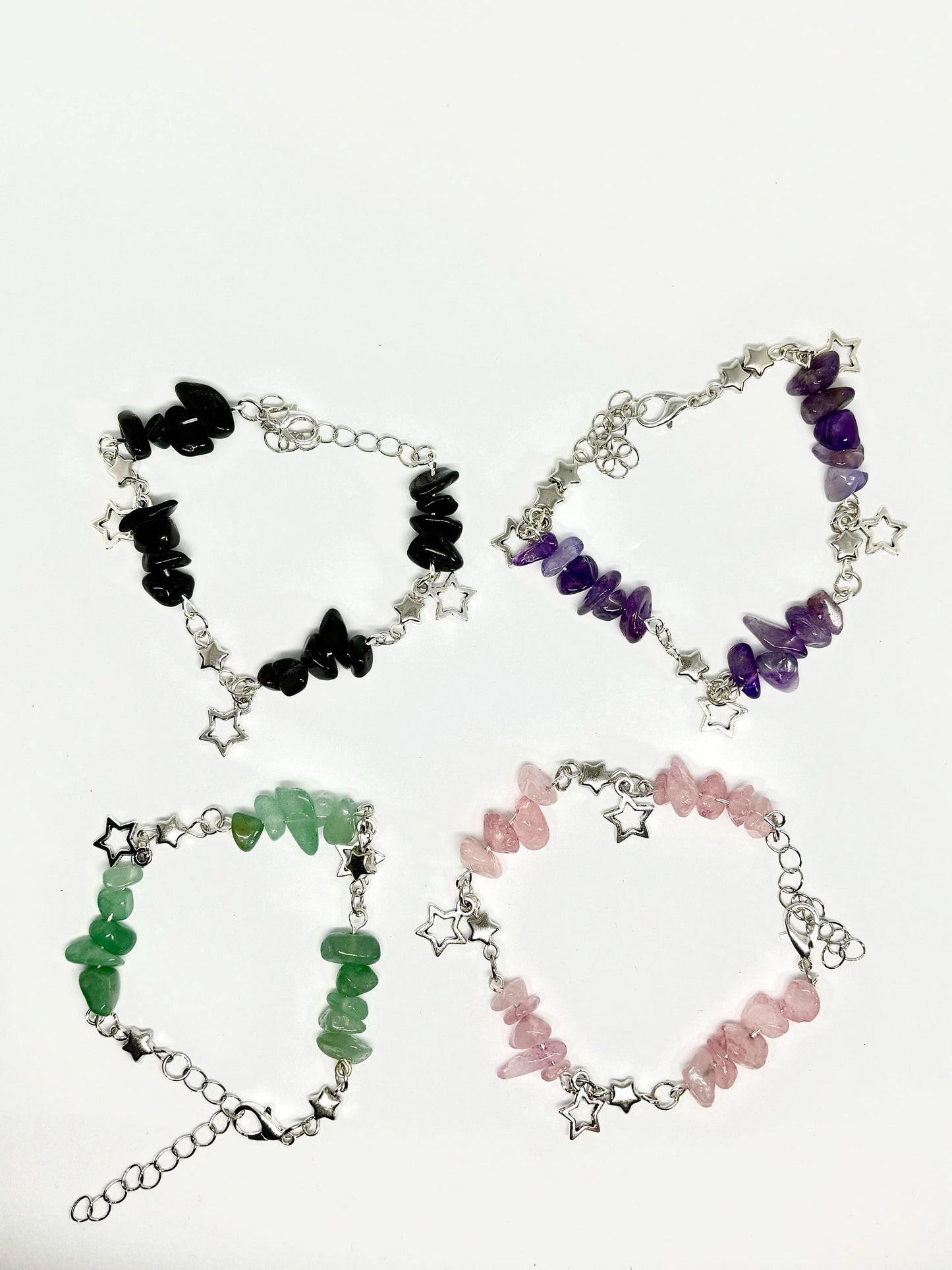 Silver Crystal Chip Bracelet <3