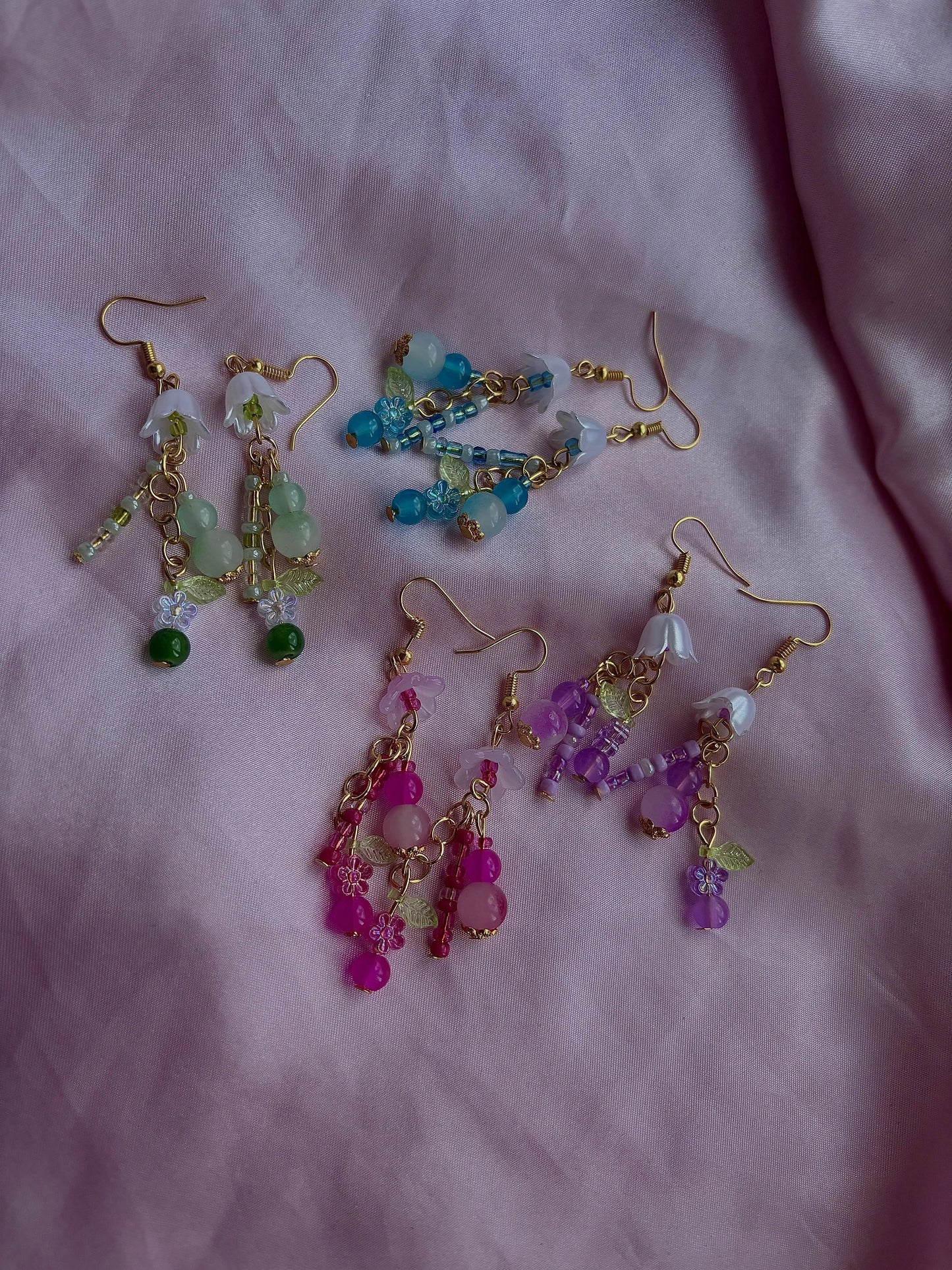 Gold Floral Drop Earrings <3