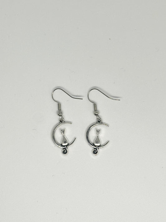 Moon Cat Earrings <3