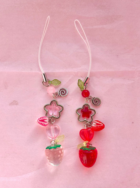 Strawberry Phone Charm <3
