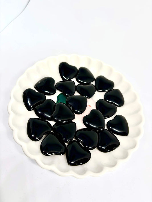 Black Obsidian Heart tumble <3