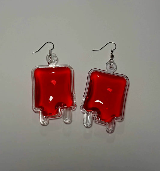 Blood Bag Earrings <3