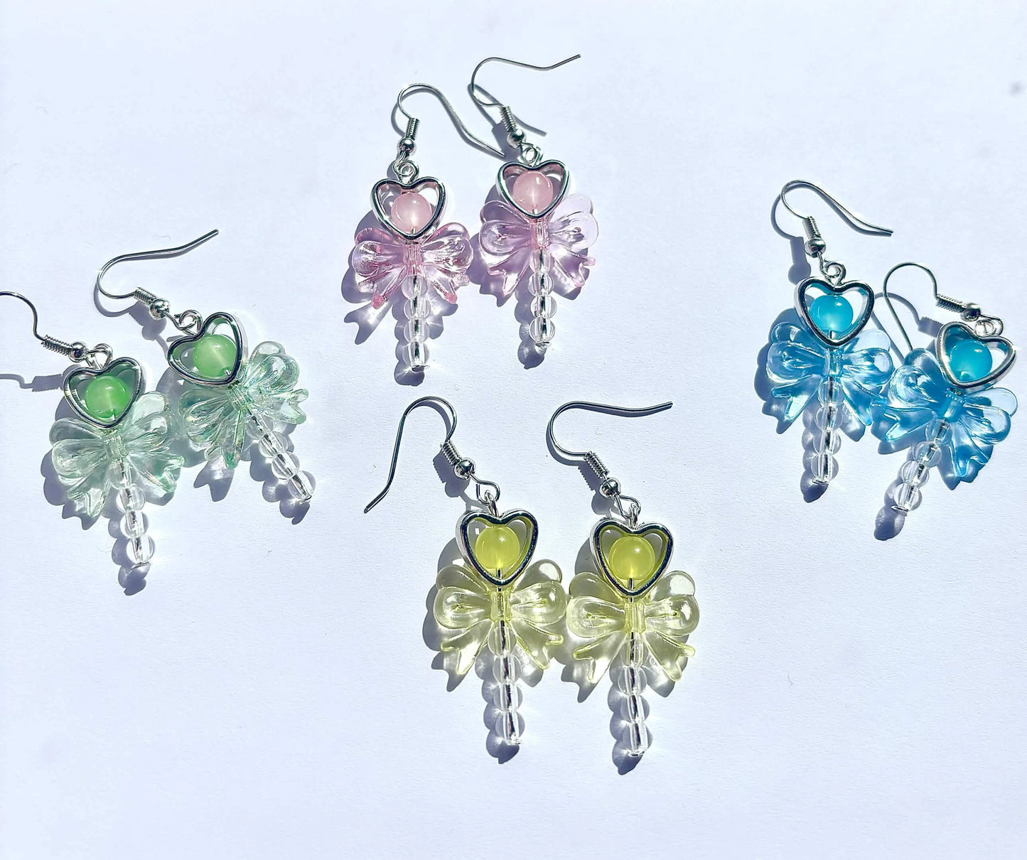Heartburst Bow Earrings <3