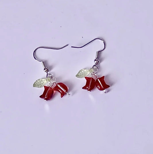 Cherry Cat Earrings <3