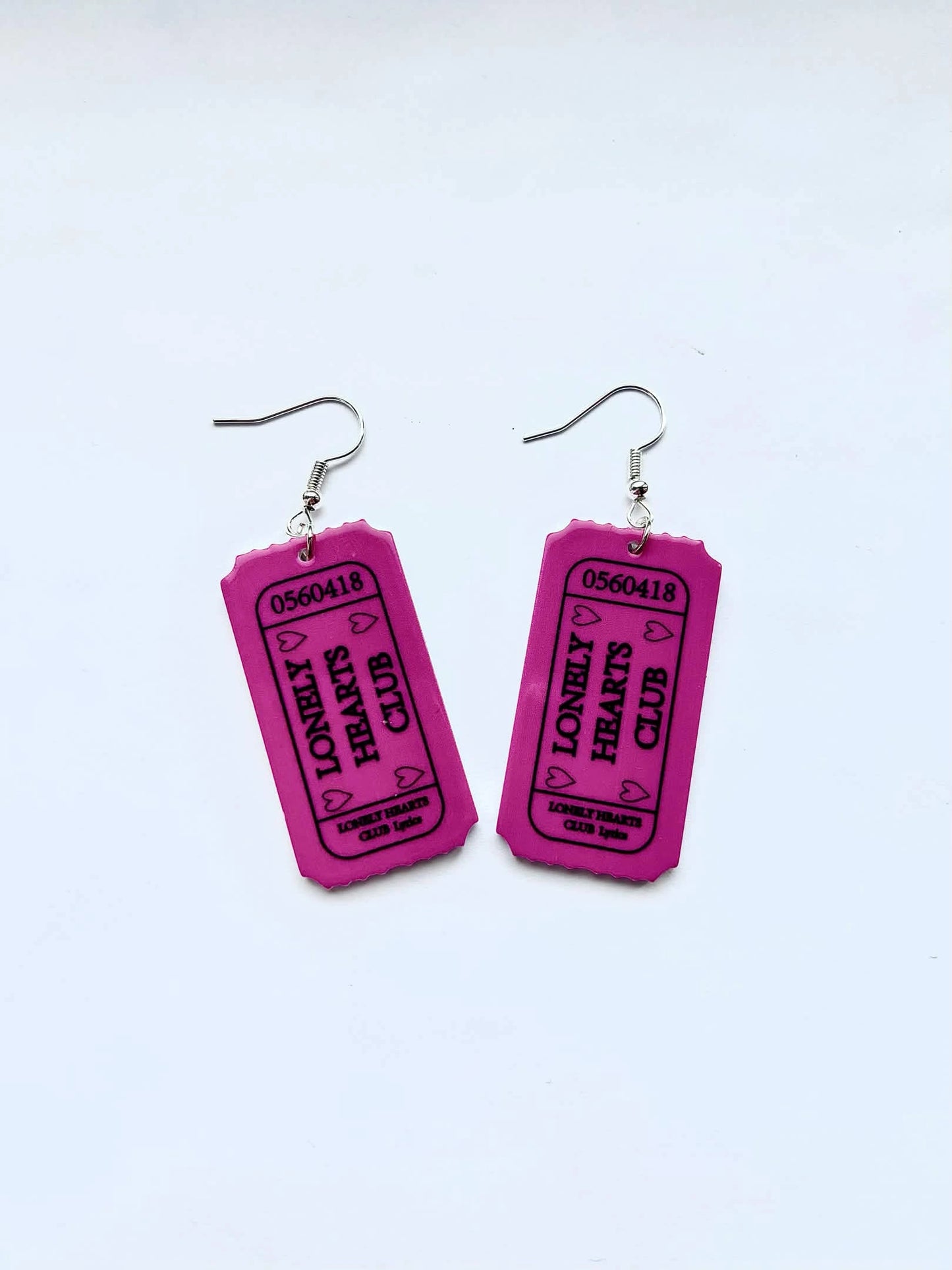 Lonely Hearts Ticket Earrings <3