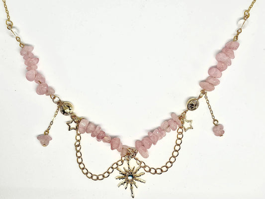 Celestial Rose Quartz Necklace <3